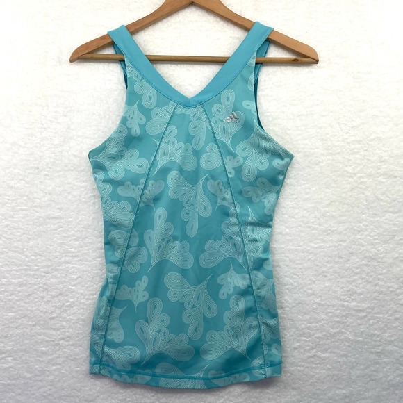 adidas Tops - ADIDAS Climalite Workout Top Women's Small Sleeveless Built in Bra Turquoise
